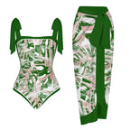 Fashion Printed One Piece Swimsuit And Cover Up 2305105856