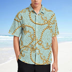 Men's Fashion Casual Printed Short Sleeve Shirts 2306101117