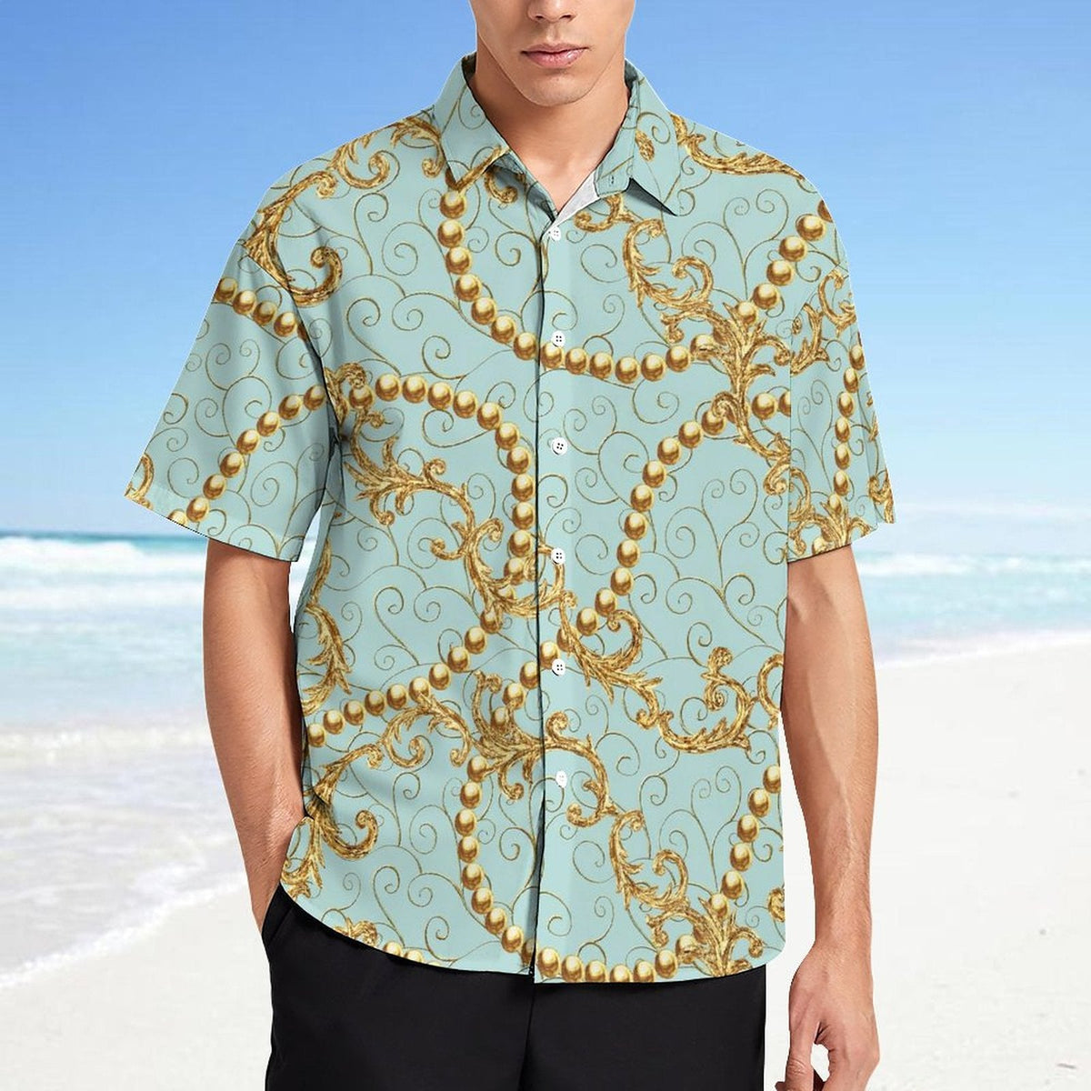 Men's Fashion Casual Printed Short Sleeve Shirts 2306101117
