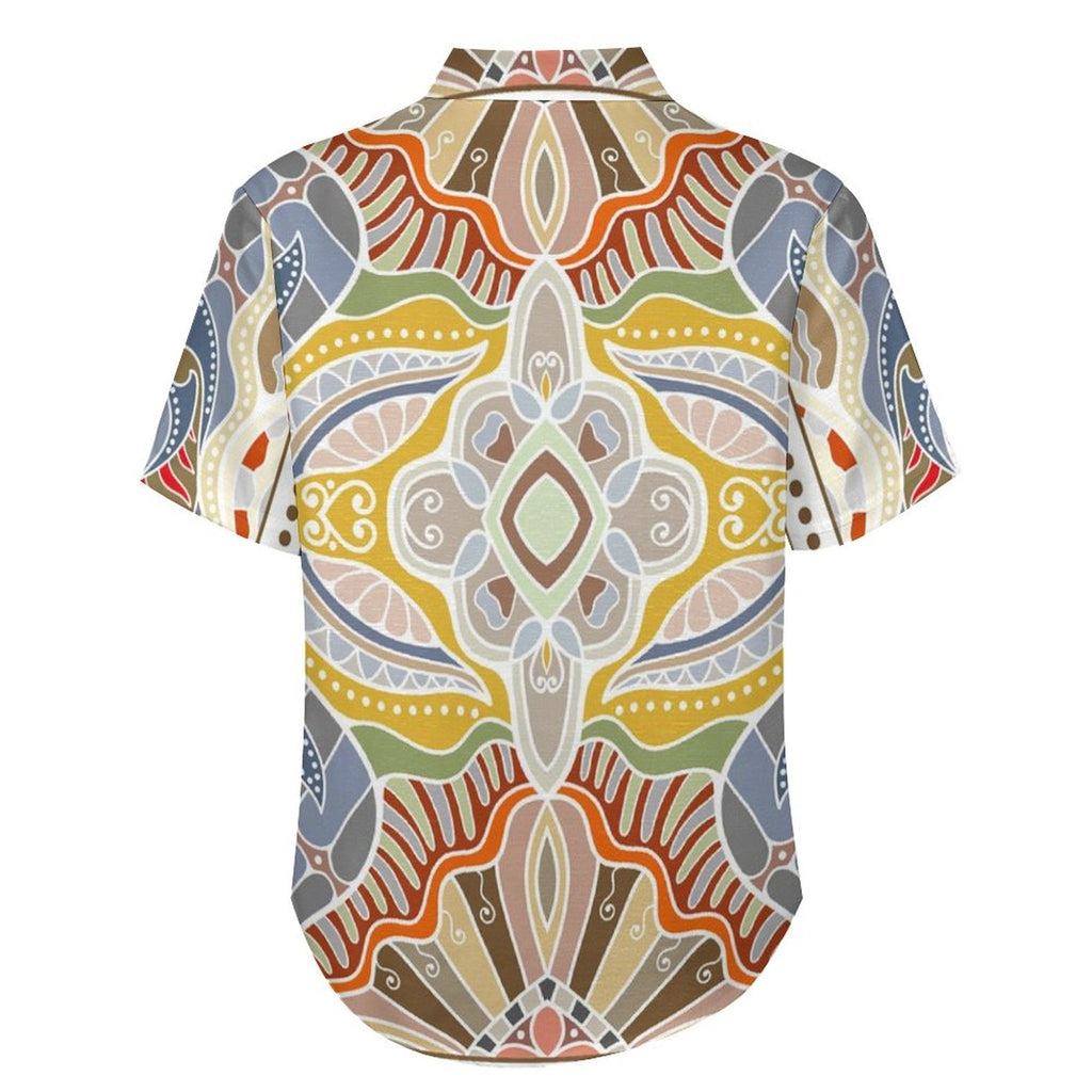 Men's Vintage Print Vacation Hawaiian Shirt 2306104050