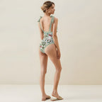 Casual Printed One-Piece Swimsuit And Cover Up 2305103380