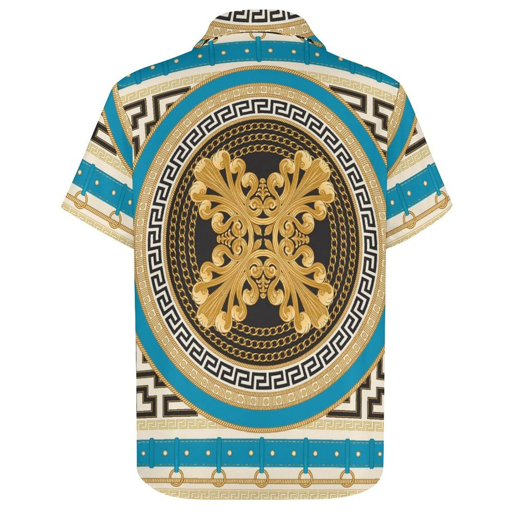 Men's Fashion Casual Printed Short Sleeve Shirts 2306100455