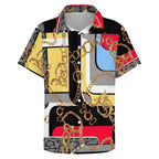Men's Fashion Casual Printed Short Sleeve Shirts 2306100016