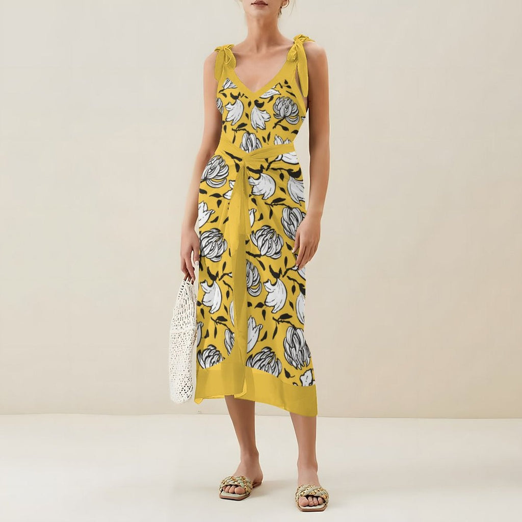 Casual Printed One Piece Swimsuit And Cover Up 2305105077