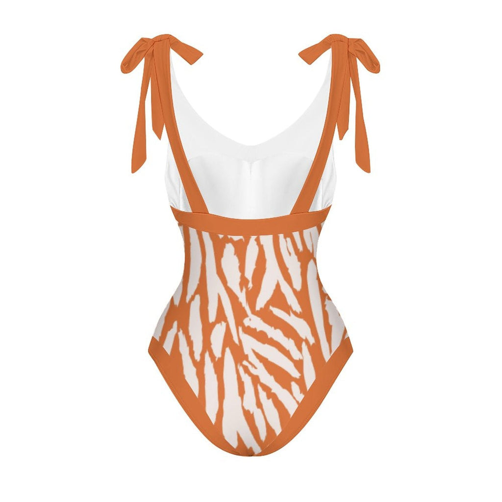 Casual Printed One-Piece Swimsuit And Cover Up 2305104032