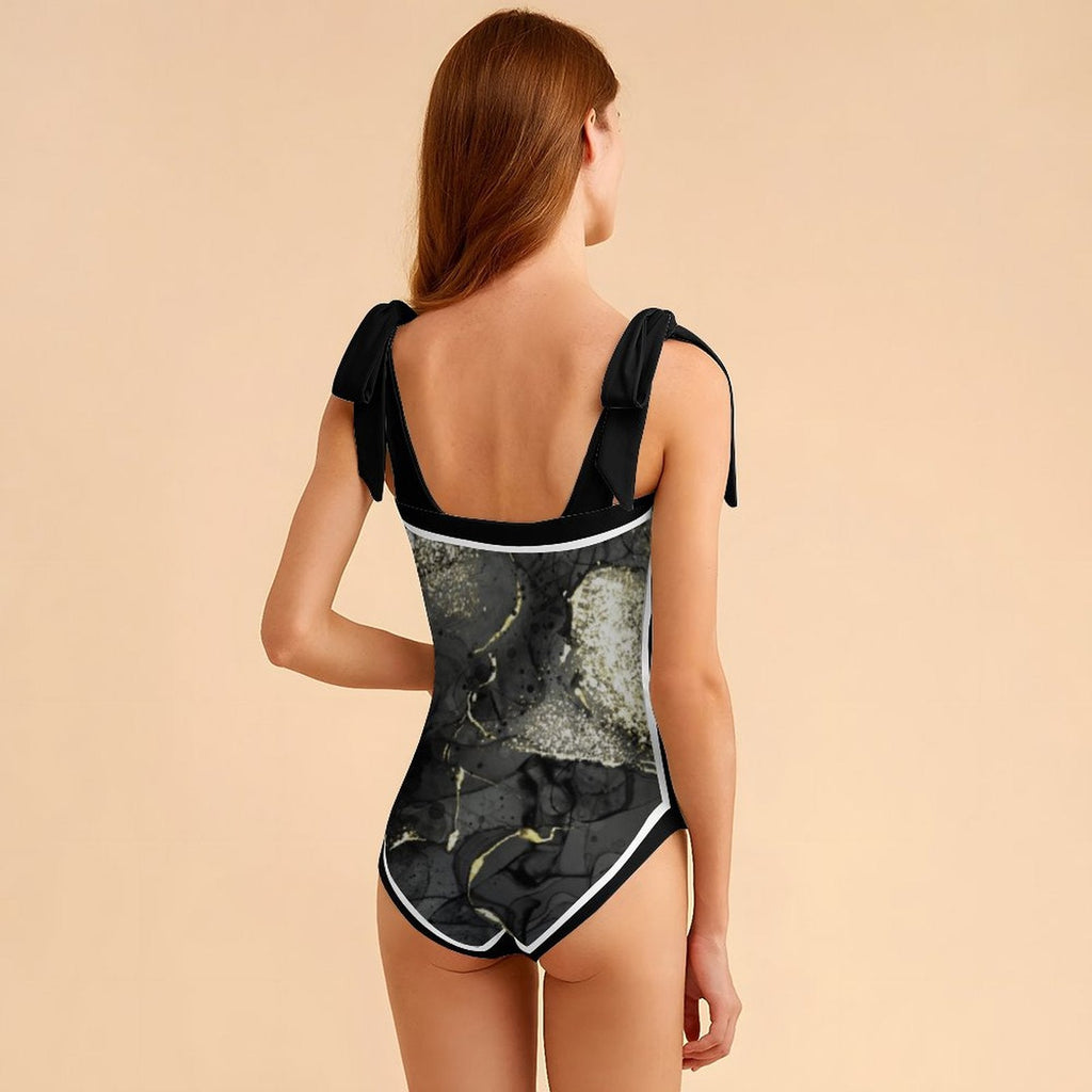Fashion Printed One Piece Swimsuit And Cover Up 2305104820