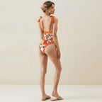 Casual Printed One Piece Swimsuit And Cover Up 2306100418