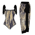 Fashion Printed One Piece Swimsuit And Cover Up 2305105707