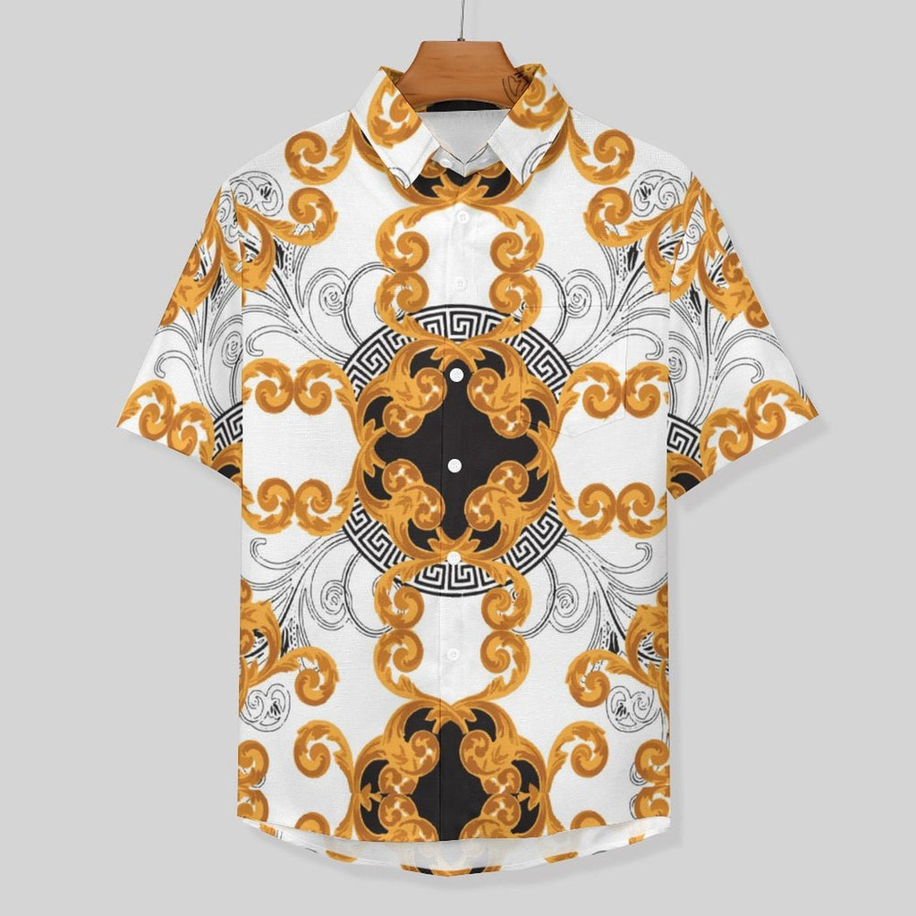 Men's Vintage Print Vacation Hawaiian Shirt 2306104047
