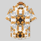 Men's Vintage Print Vacation Hawaiian Shirt 2306104047