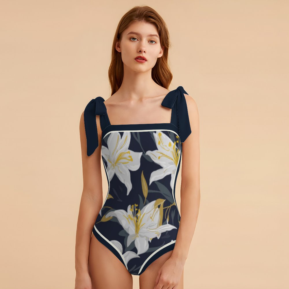 Fashion Printed One Piece Swimsuit And Cover Up 2305104976