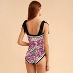 Fashion Printed One Piece Swimsuit And Cover Up 2305105223