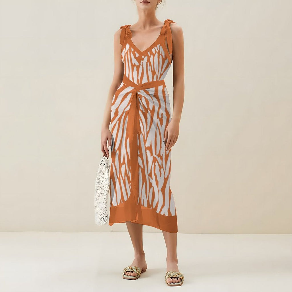 Casual Printed One-Piece Swimsuit And Cover Up 2305104032