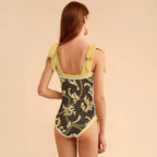 Fashion Printed One Piece Swimsuit And Cover Up 2305106046