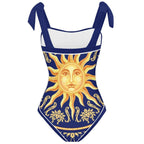 Fashion Printed One Piece Swimsuit And Cover Up 2305105404