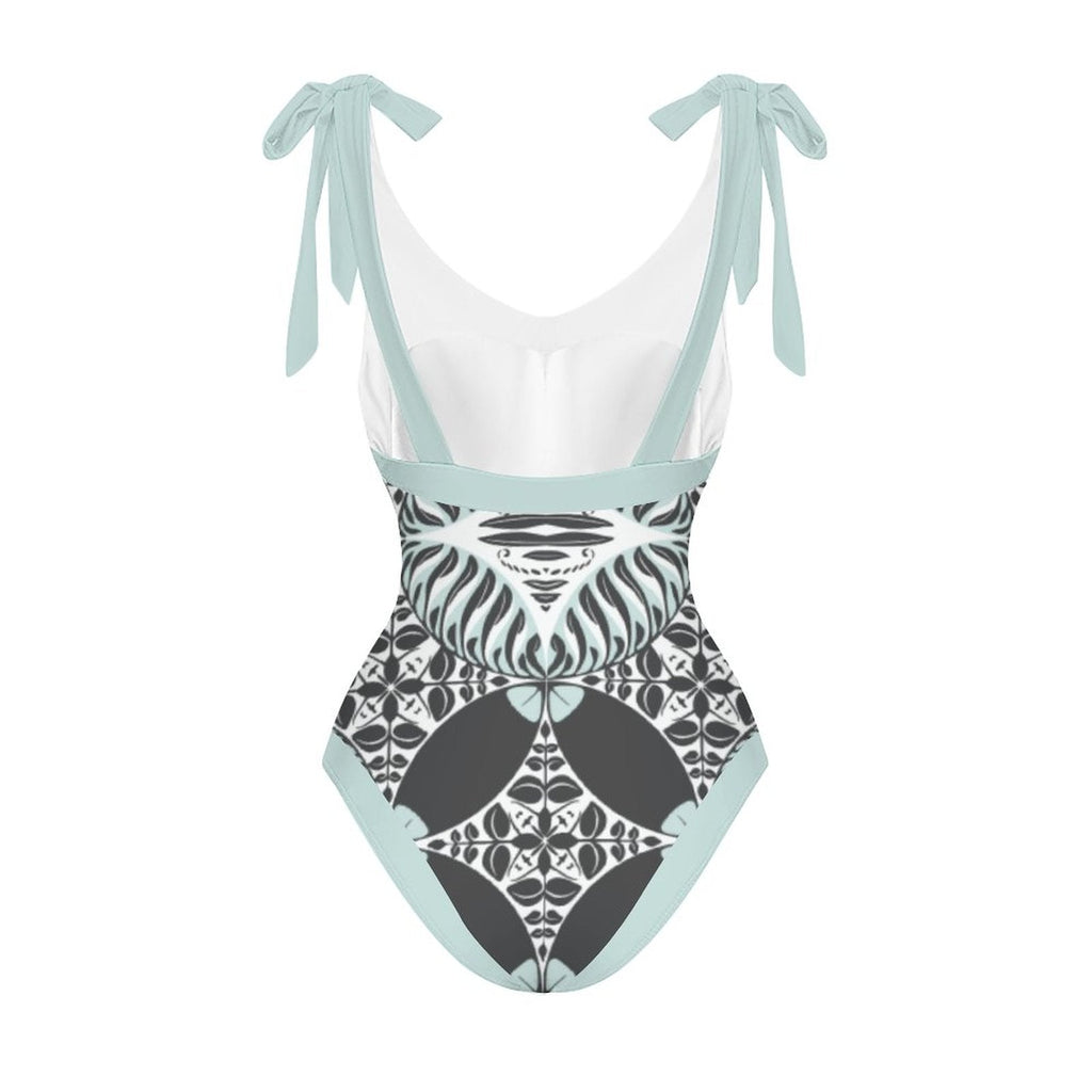 Casual Printed One Piece Swimsuit And Cover Up 2306100474