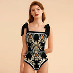 Fashion Printed One Piece Swimsuit And Cover Up 2305105225