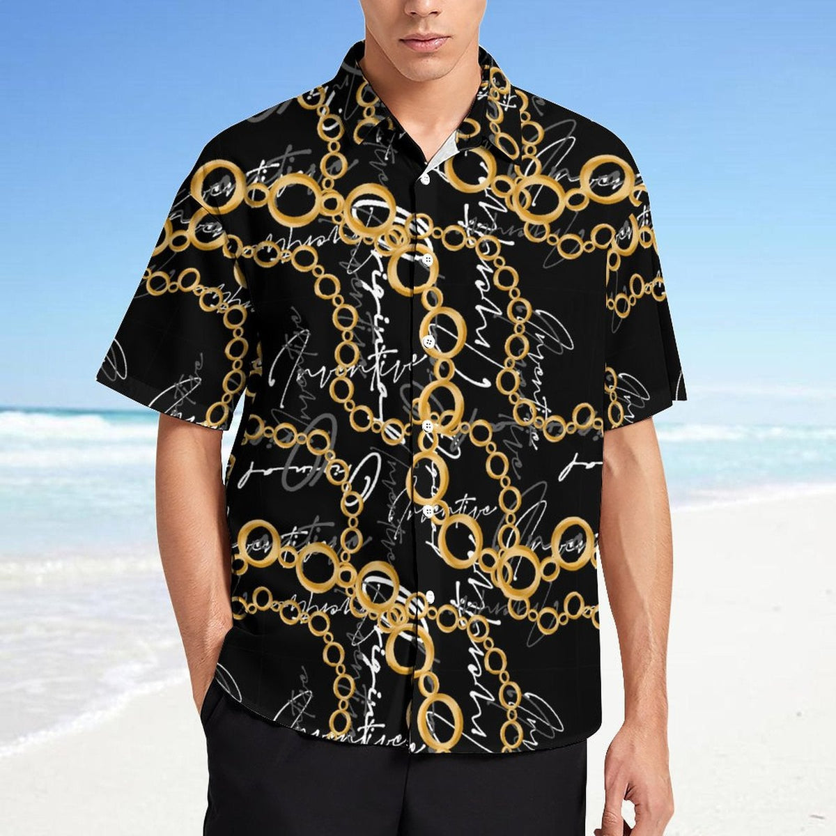 Men's Fashion Casual Printed Short Sleeve Shirts 2306101495