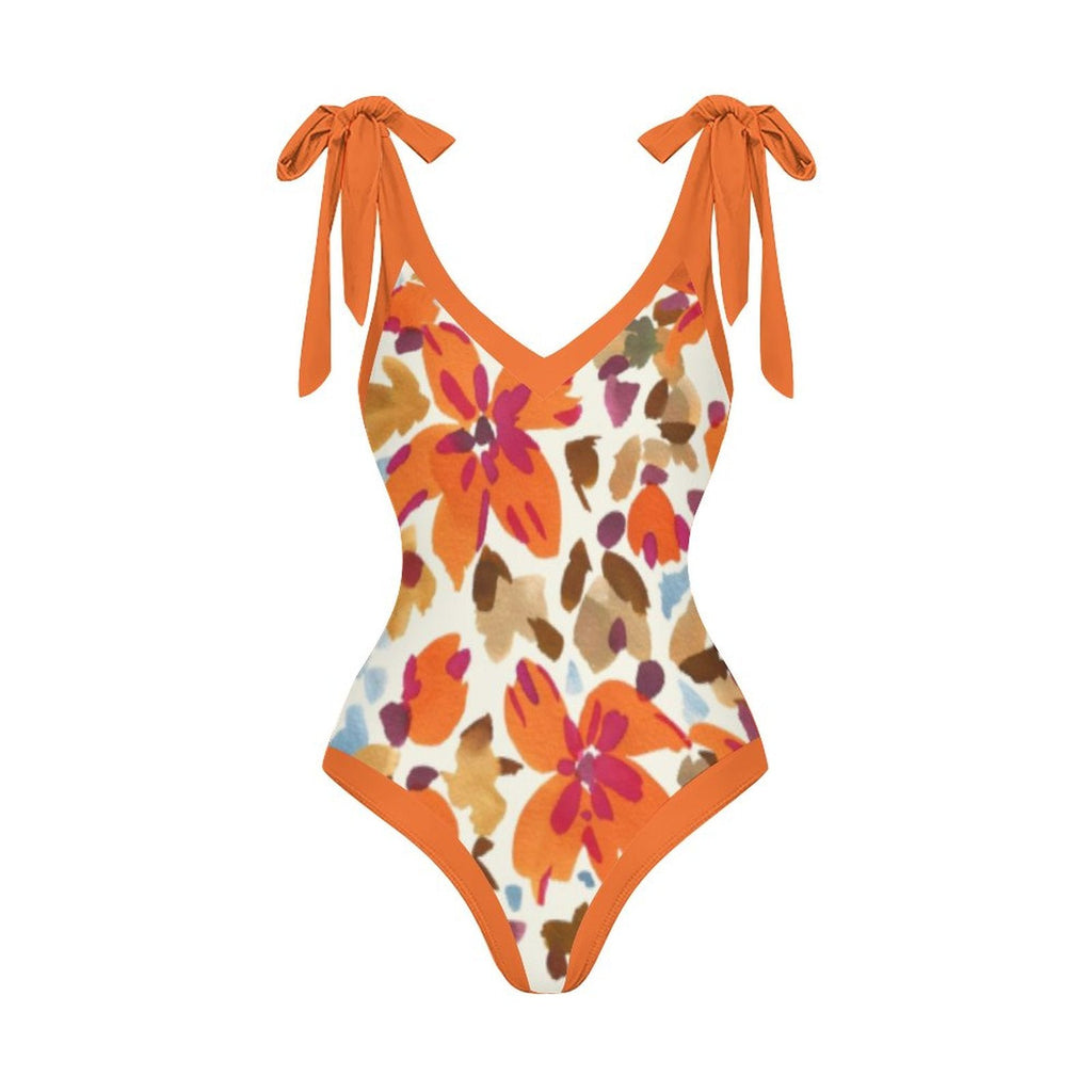 Casual Printed One Piece Swimsuit And Cover Up 2306100418