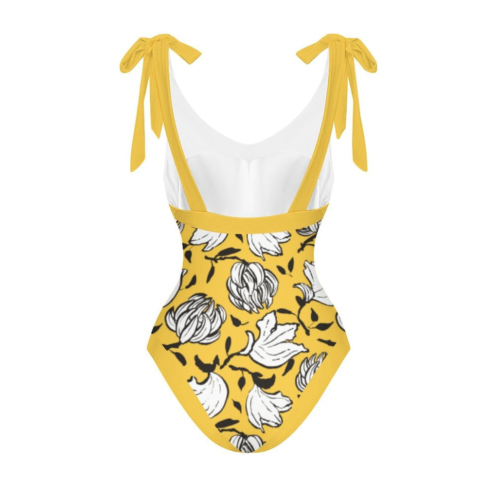 Casual Printed One Piece Swimsuit And Cover Up 2305105077
