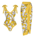 Casual Printed One-Piece Swimsuit And Cover Up 2305102447