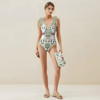 Casual Printed One-Piece Swimsuit And Cover Up 2305103380