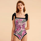 Fashion Printed One Piece Swimsuit And Cover Up 2305105223