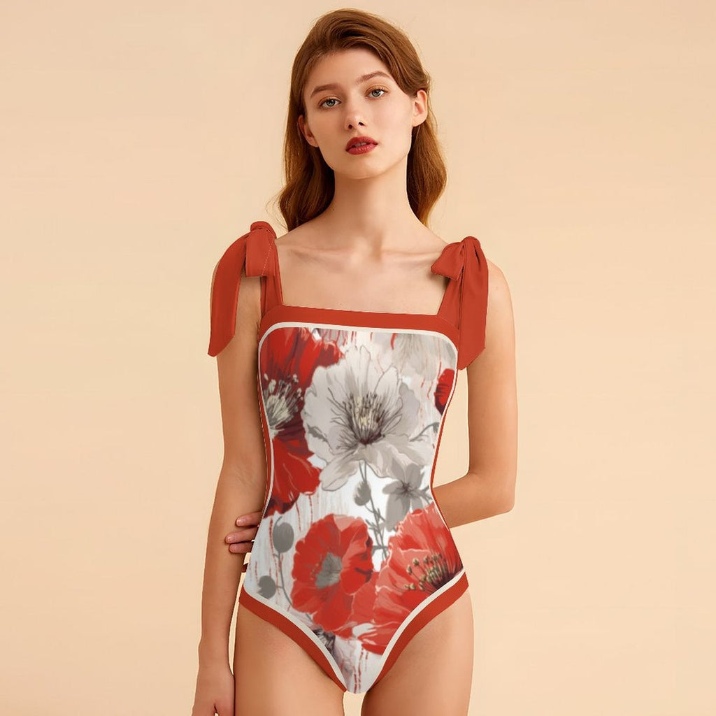 Fashion Printed One Piece Swimsuit And Cover Up 2305105387