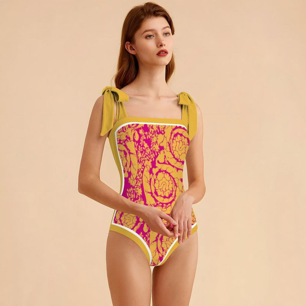 Fashion Printed One Piece Swimsuit And Cover Up 2306100607