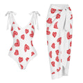 Casual Printed One Piece Swimsuit And Cover Up 2305106080