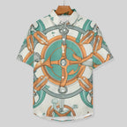 Men's Vintage Print Vacation Hawaiian Shirt 2306104048