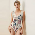 Casual Printed One-Piece Swimsuit And Cover Up 2305104175