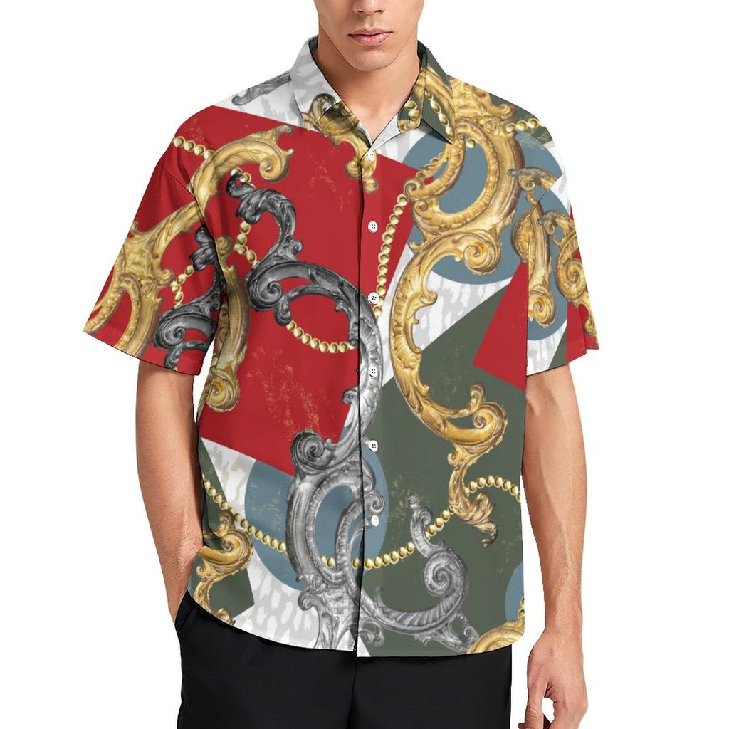 Men's Fashion Casual Printed Short Sleeve Shirts 2306101109