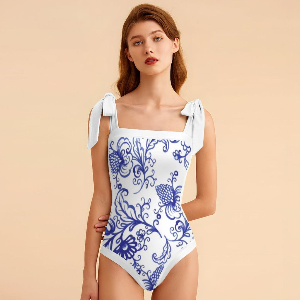 Fashion Printed One Piece Swimsuit And Cover Up 2305105236