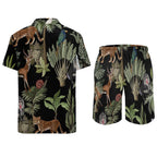 Men's Hawaiian Print Beach Two-Piece Suit 2305102347