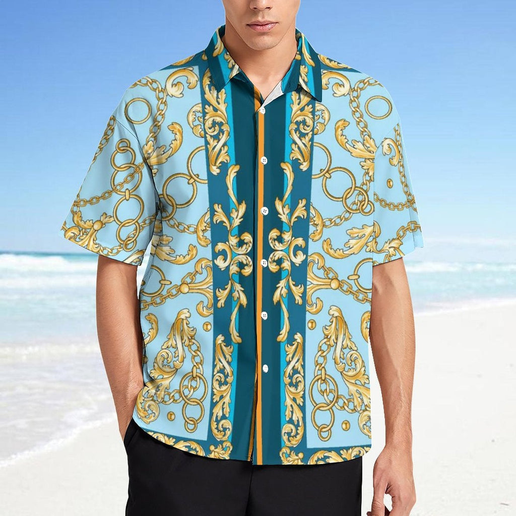 Men's Fashion Casual Printed Short Sleeve Shirts 2306100967