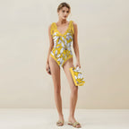 Casual Printed One-Piece Swimsuit And Cover Up 2305102447
