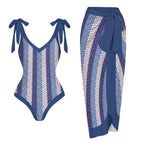 Casual Printed One Piece Swimsuit And Cover Up 2305105787