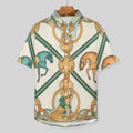 Men's Vintage Print Vacation Hawaiian Shirt 2306104049