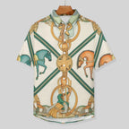 Men's Vintage Print Vacation Hawaiian Shirt 2306104049