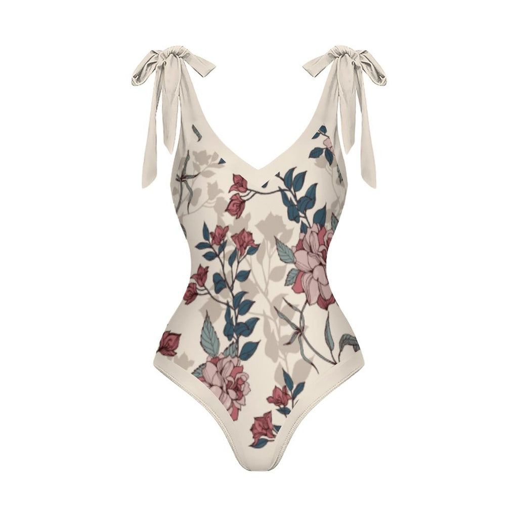 Casual Printed One-Piece Swimsuit And Cover Up 2305104175