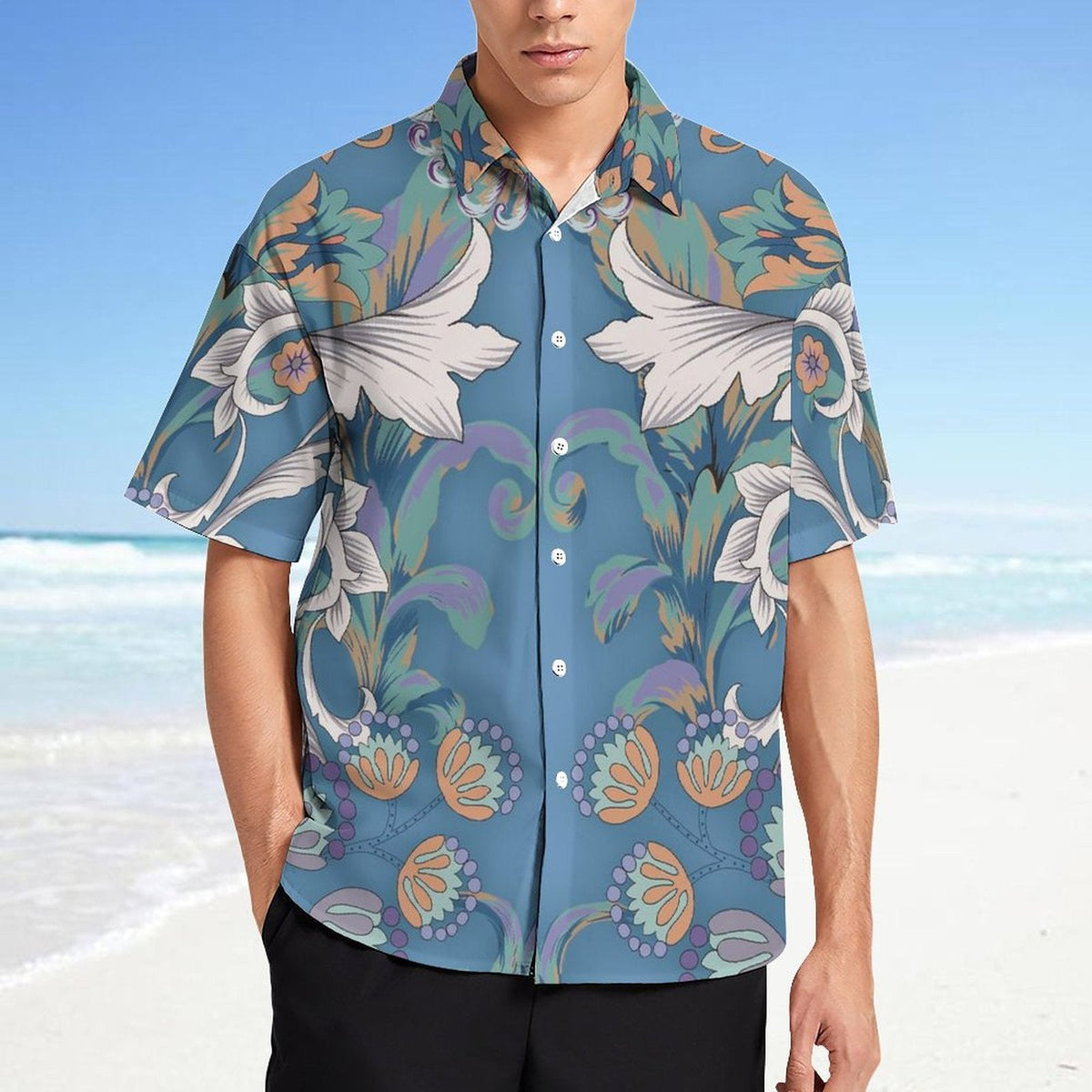 Men's Fashion Casual Printed Short Sleeve Shirts 2306100465