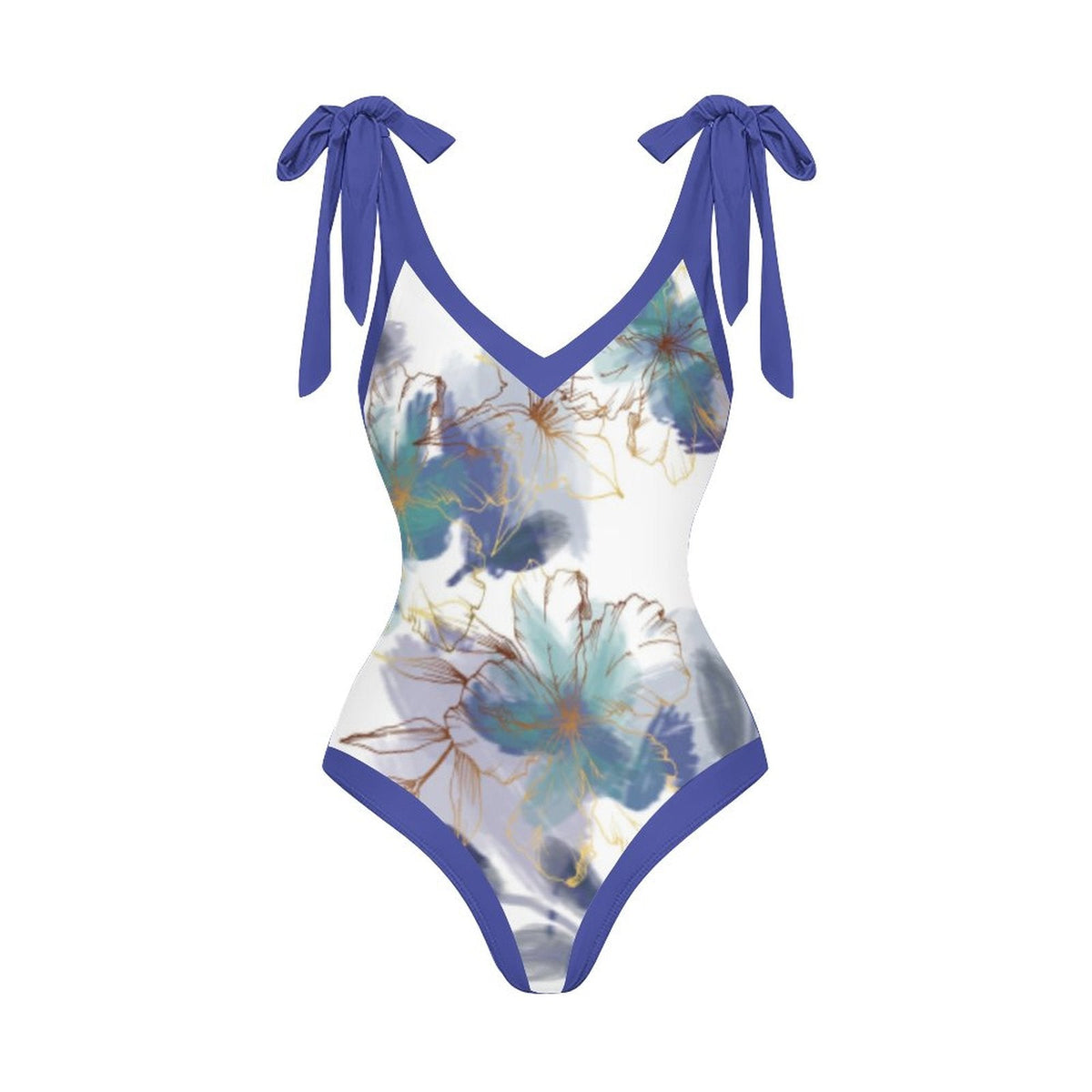 Casual Printed One Piece Swimsuit And Cover Up 2305106061