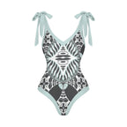 Casual Printed One Piece Swimsuit And Cover Up 2306100474