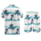 Men's Hawaiian Print Beach Two-Piece Suit 2305102352
