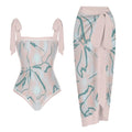 Fashion Printed One Piece Swimsuit And Cover Up 2305106812