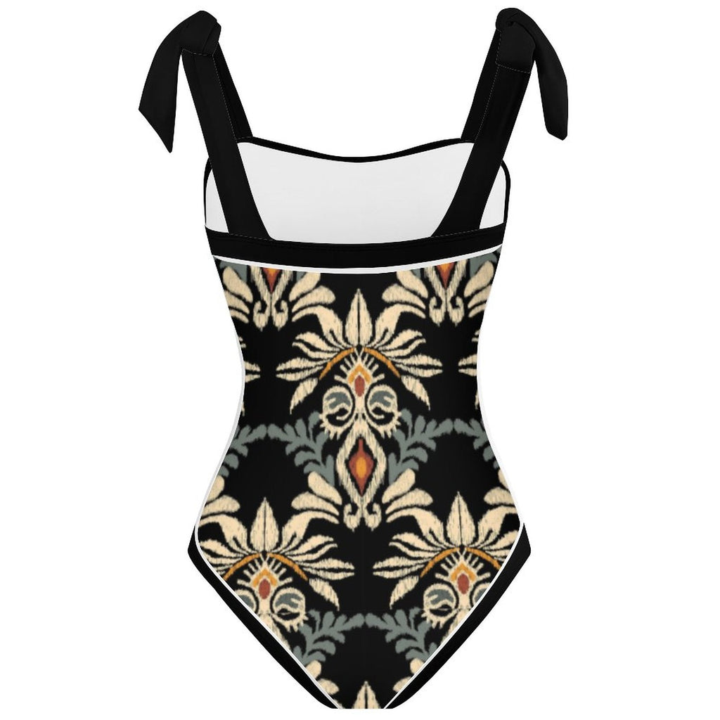 Fashion Printed One Piece Swimsuit And Cover Up 2305105225