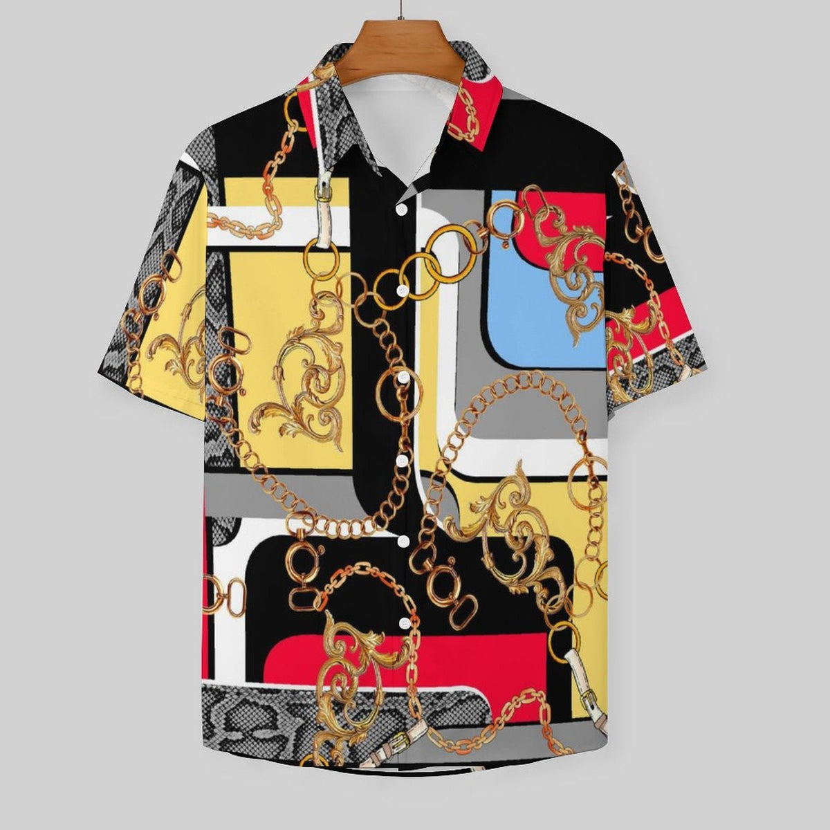 Men's Fashion Casual Printed Short Sleeve Shirts 2306100016