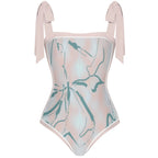 Fashion Printed One Piece Swimsuit And Cover Up 2305106812