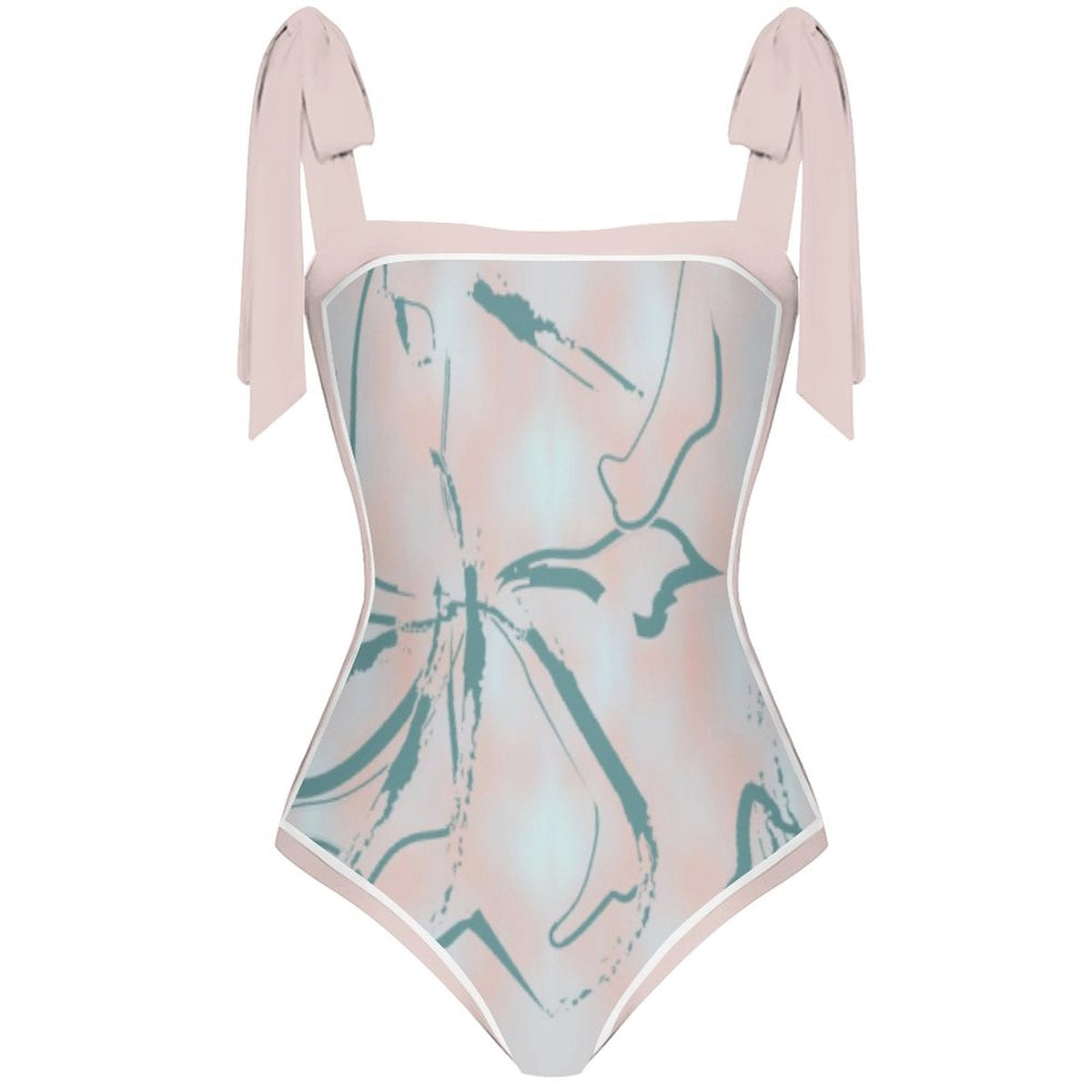 Fashion Printed One Piece Swimsuit And Cover Up 2305106812